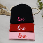 Embroidered Heart Beanie – Cute Valentine’s Knit Hat